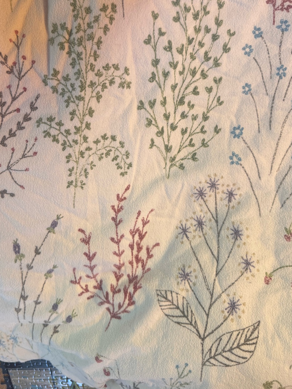 L.L. Bean flannel Botanical Floral Percale Sheet Collection queen - Picture 14 of 14